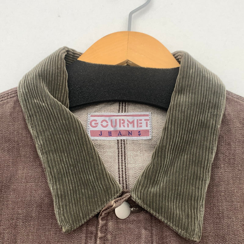 【中古品】【メンズ】 GOURMET JEANS グルメジーンズ カバーオール ジャケット アウター ブランド 古着 145-260725-gm-09-fuzh サイズ：F カラー：ブラウン 万代Net店