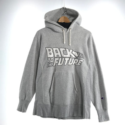 【中古品】【メンズ】 CHAMPION×BACK TO THE FUTURE チャンピョン ×バックトゥザフューチャー パーカー カラー GRAY.青タグ SIZE:S 148-260802-ky-12-fuzh 万代Net店