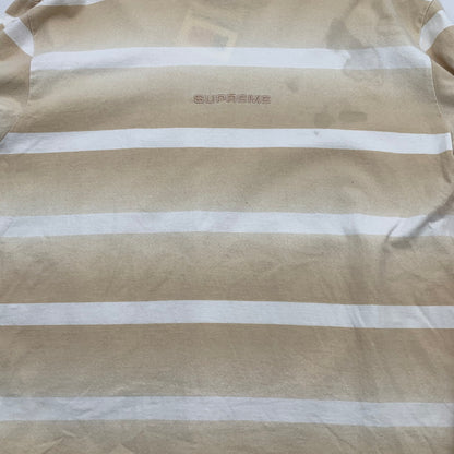 【中古品】【メンズ】 FADE STRIPE L/S TOPS 長袖Tシャツ カットソー ブランド 古着 149-260506-gm-31-fuz サイズ：S カラー：ベージュ ホワイト 万代Net店