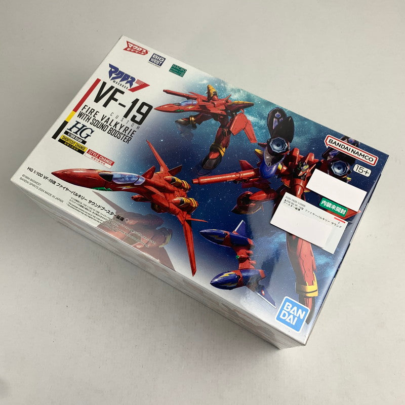 【中古美品】 内装未開封 HG VF-19改 ファイヤーバルキリー サウンドブースター装備 プラモデル プラモ 059-260820-io-24-fuzh 万代Net店