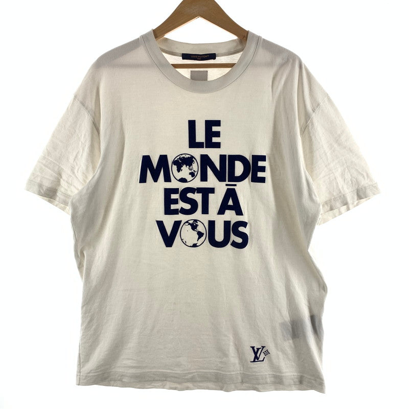 【中古品】【メンズ】 LOUIS VUITTON ルイ・ヴィトン RM251M NPG HSY83W 25SS GRAPHIC COTTON T-SHIRT 半袖Tシャツ カットソー ブランド 古着 141-260505-mh-04-fuz サイズ：L カラー：ホワイト 万代Net店