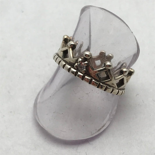 【中古品】【レディース】 シルバーリング SILVER 925 7号 クラウン アクセサリー 指輪 リング アクセ ※使用感あり 193-260804-IO-06-fuzh 万代Net店
