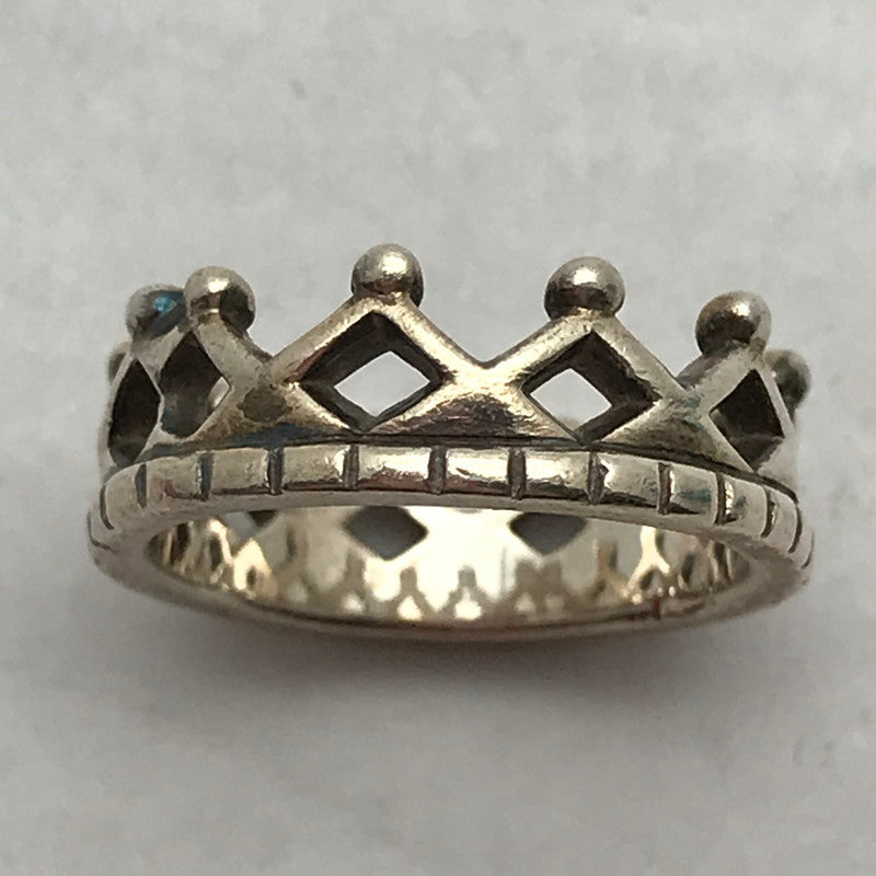 【中古品】【レディース】 シルバーリング SILVER 925 7号 クラウン アクセサリー 指輪 リング アクセ ※使用感あり 193-260804-IO-06-fuzh 万代Net店