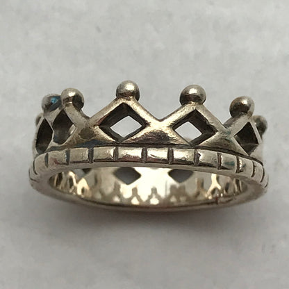 【中古品】【レディース】 シルバーリング SILVER 925 7号 クラウン アクセサリー 指輪 リング アクセ ※使用感あり 193-260804-IO-06-fuzh 万代Net店