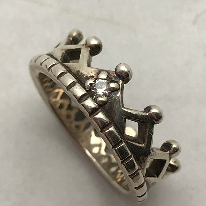 【中古品】【レディース】 シルバーリング SILVER 925 7号 クラウン アクセサリー 指輪 リング アクセ ※使用感あり 193-260804-IO-06-fuzh 万代Net店