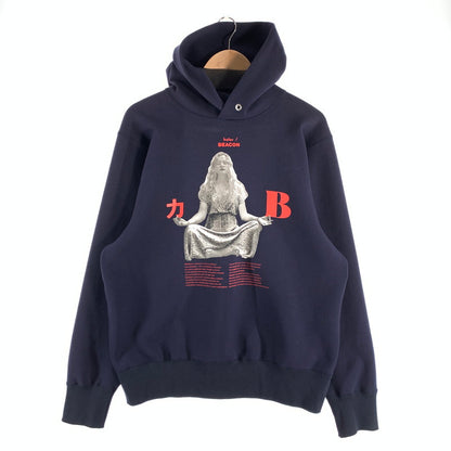 【中古品】【メンズ】 KOLOR BEACON カラービーコン PULLOVER PARKER パーカー フーディー ブランド 古着 140-260505-gm-32-fuz サイズ：3 カラー：ネイビー 万代Net店