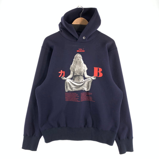 【中古品】【メンズ】 KOLOR BEACON カラービーコン PULLOVER PARKER パーカー フーディー ブランド 古着 140-260505-gm-32-fuz サイズ：3 カラー：ネイビー 万代Net店