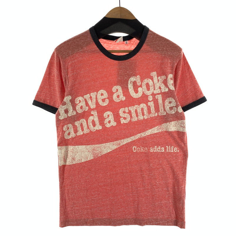 【中古品】【メンズ】 COCA－COLA 半袖Tシャツ 裾シングルステッチ 古着 145-260927-gm-01-fuzh サイズ：M カラー：レッド 万代Net店