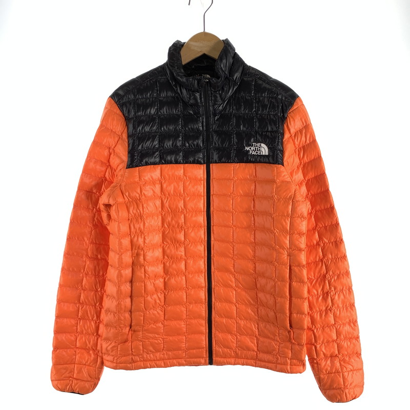 【中古品】【メンズ】 THE NORTH FACE ザ・ノースフェイス THERMOBALL ECO JACKET 中綿ジャケット アウター ブルゾン ブランド 古着 144-260505-gm-30-fuz サイズ：S カラー：オレンジ ブラック 万代Net店