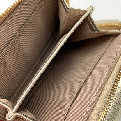 【中古品】【レディース】 GIANNI CHIARINI ジャンニキャリーニ 3つ折り財布 ブランド ウォレット 200-260505-gm-33-fuz カラー：シャンパンゴールド 万代Net店