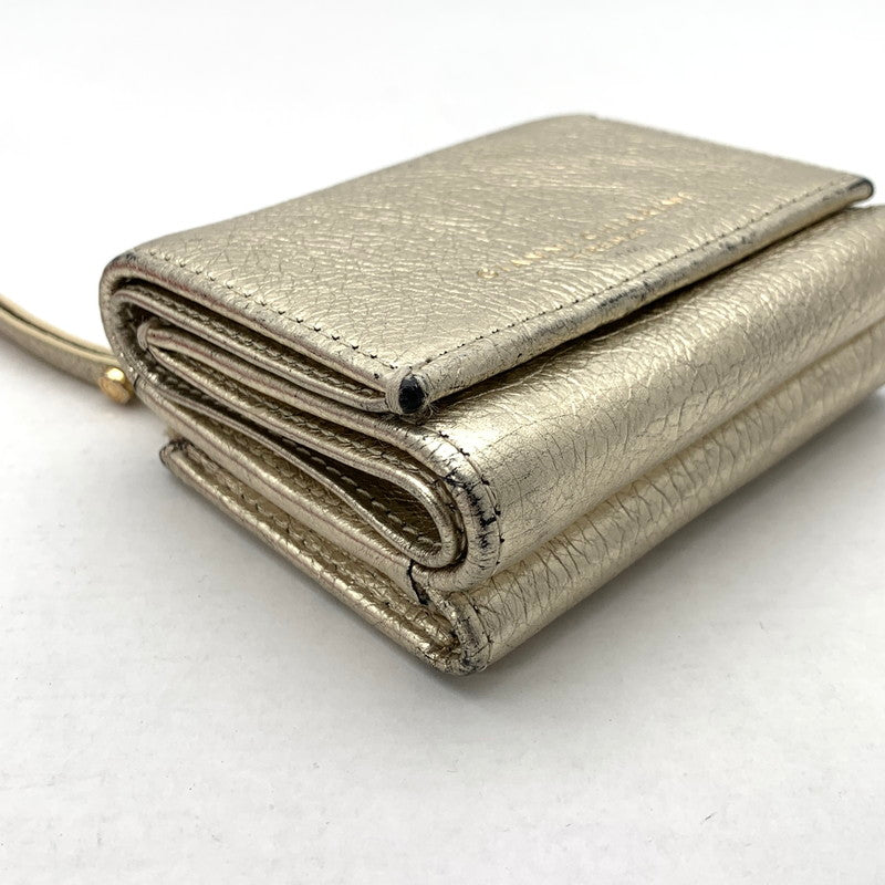 【中古品】【レディース】 GIANNI CHIARINI ジャンニキャリーニ 3つ折り財布 ブランド ウォレット 200-260505-gm-33-fuz カラー：シャンパンゴールド 万代Net店