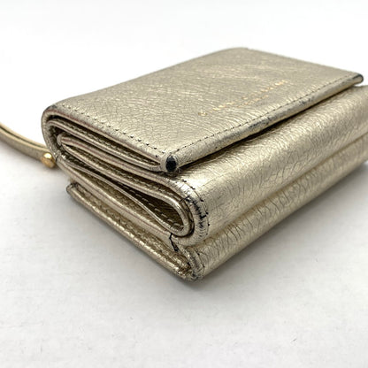 【中古品】【レディース】 GIANNI CHIARINI ジャンニキャリーニ 3つ折り財布 ブランド ウォレット 200-260505-gm-33-fuz カラー：シャンパンゴールド 万代Net店