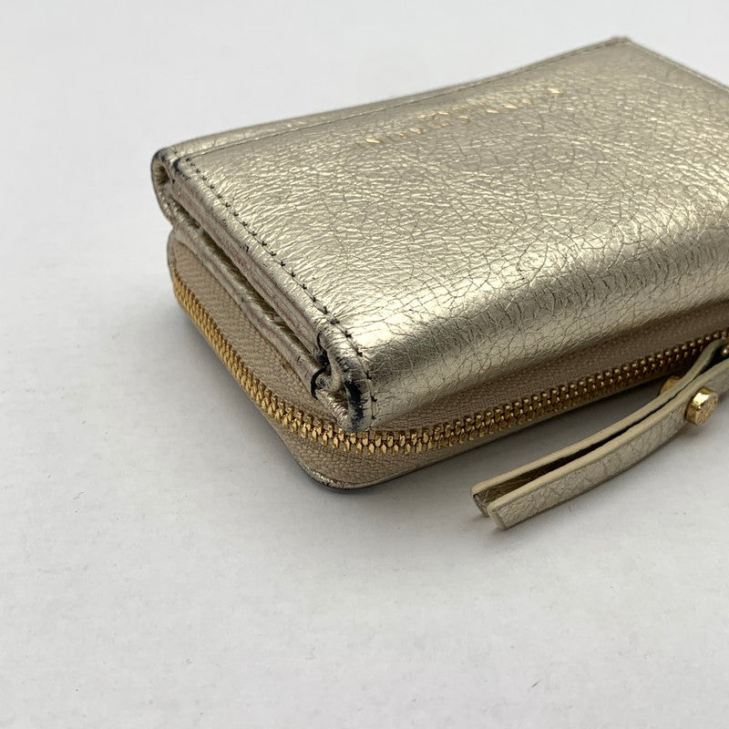 【中古品】【レディース】 GIANNI CHIARINI ジャンニキャリーニ 3つ折り財布 ブランド ウォレット 200-260505-gm-33-fuz カラー：シャンパンゴールド 万代Net店