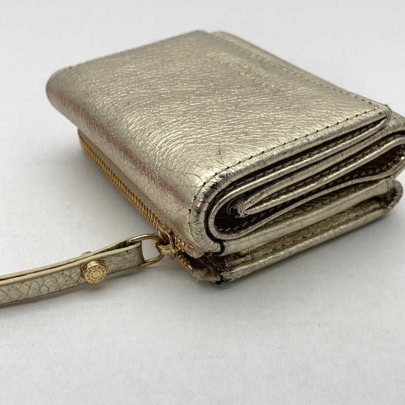 【中古品】【レディース】 GIANNI CHIARINI ジャンニキャリーニ 3つ折り財布 ブランド ウォレット 200-260505-gm-33-fuz カラー：シャンパンゴールド 万代Net店