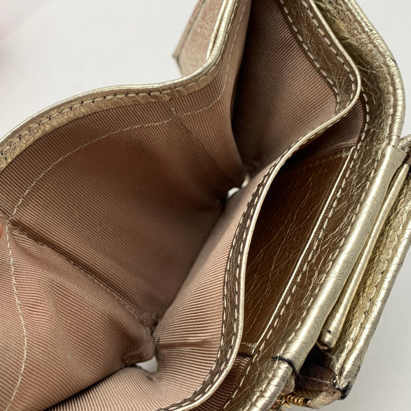 【中古品】【レディース】 GIANNI CHIARINI ジャンニキャリーニ 3つ折り財布 ブランド ウォレット 200-260505-gm-33-fuz カラー：シャンパンゴールド 万代Net店
