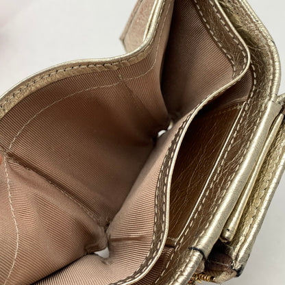 【中古品】【レディース】 GIANNI CHIARINI ジャンニキャリーニ 3つ折り財布 ブランド ウォレット 200-260505-gm-33-fuz カラー：シャンパンゴールド 万代Net店