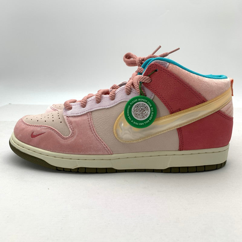 【中古美品】【メンズ】 Social Status × Nike ソーシャルステータス×ナイキ DJ1173-600 DUNK MID "Strawberry Milk" ダンク スニーカー シューズ 靴 160-260506-gm-04-fuz サイズ：28.5cm カラー：ピンク 万代Net店