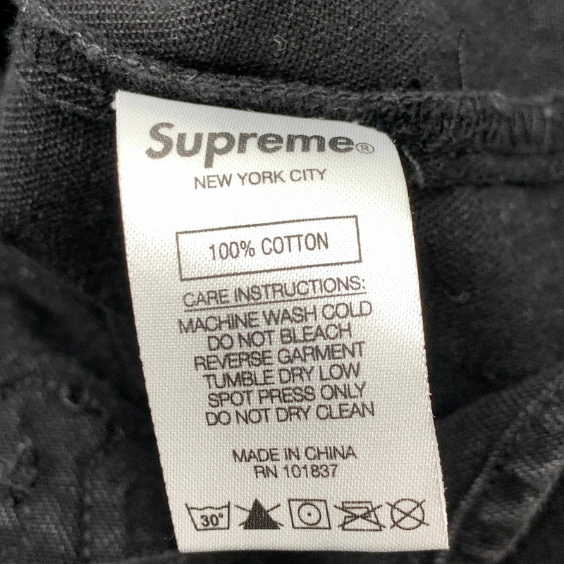 【中古品】【メンズ】 SUPREME シュプリーム 19SS PATCHES BASEBALL SHIRT ベースボールシャツ 半袖シャツ ブランド 古着 オーバーサイズ 149-260506-gm-18-fuz サイズ：L カラー：ブラック 万代Net店