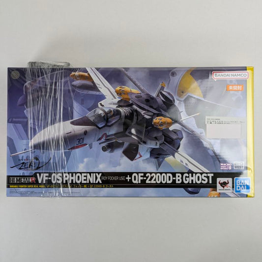 【中古美品】 未開封 HI-METAL R マクロスゼロ VF-0S フェニックス(ロイ・フォッカー機) + QF-2200D-B ゴースト プラモデル 057-260530-vt-06-fuzh 万代Net店