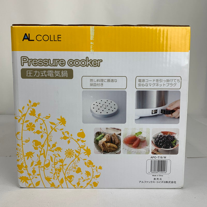 【中古美品】 アルファックス・コイズミ APC-T19 電気圧力鍋 ALCOLLE Pressure coocker キッチン用品 箱傷みあり 098-260529-io-21-fuz 万代Net店