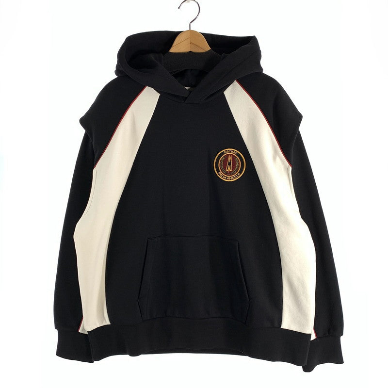 【中古品】【メンズ】 MONCLER×PALM ANGELS モンクレール×パームエンジェルス HOODIE MIT WAPPEN パーカー フーディー ブランド 古着 141-260506-gm-23-fuz サイズ：M カラー：ブラック 万代Net店