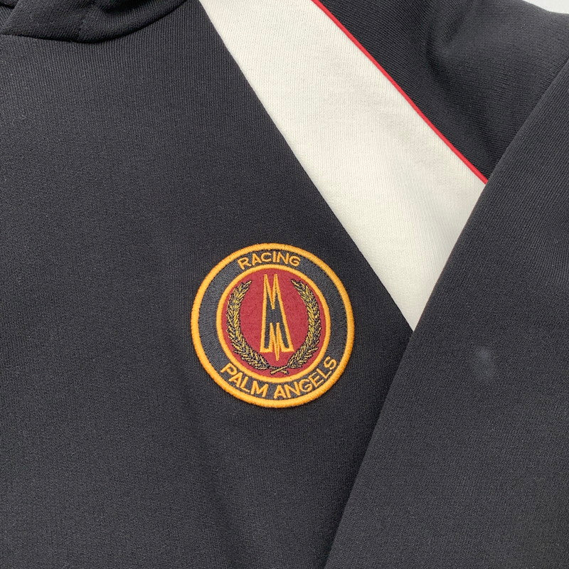 【中古品】【メンズ】 MONCLER×PALM ANGELS モンクレール×パームエンジェルス HOODIE MIT WAPPEN パーカー フーディー ブランド 古着 141-260506-gm-23-fuz サイズ：M カラー：ブラック 万代Net店