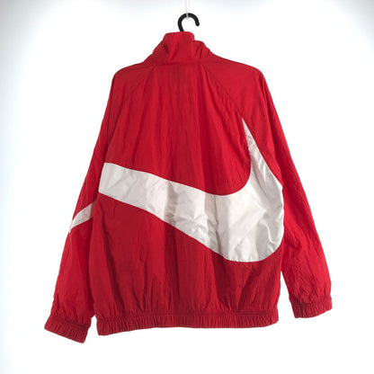 【中古品】【メンズ】 NIKE ナイキ TEAM NYLON JACKET ナイロン ジャケット ”BLACK" RED SIZE:L ビッグスウォッシュ　※袖汚れ有 146-260802-ky-16-fuzh 万代Net店