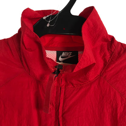 【中古品】【メンズ】 NIKE ナイキ TEAM NYLON JACKET ナイロン ジャケット ”BLACK" RED SIZE:L ビッグスウォッシュ　※袖汚れ有 146-260802-ky-16-fuzh 万代Net店