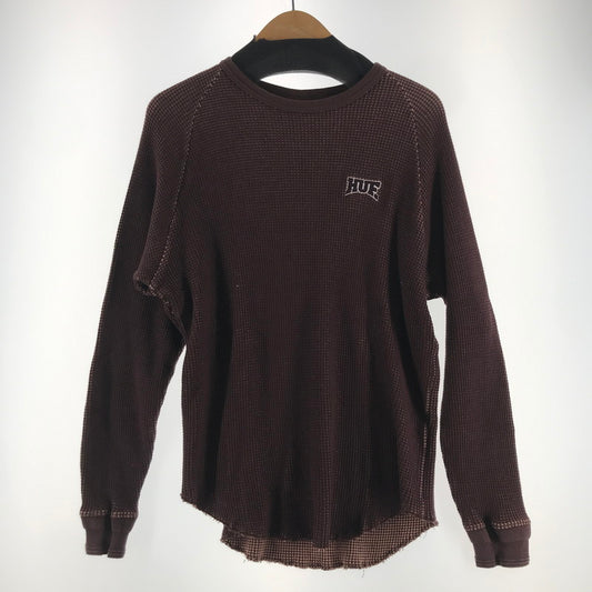 【中古品】【メンズ】 HUF ハフ サーマルカットソー 142-260511-ny-10-fuz サイズ：L カラー：ブラウン 万代Net店