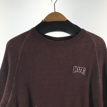 【中古品】【メンズ】 HUF ハフ サーマルカットソー 142-260511-ny-10-fuz サイズ：L カラー：ブラウン 万代Net店