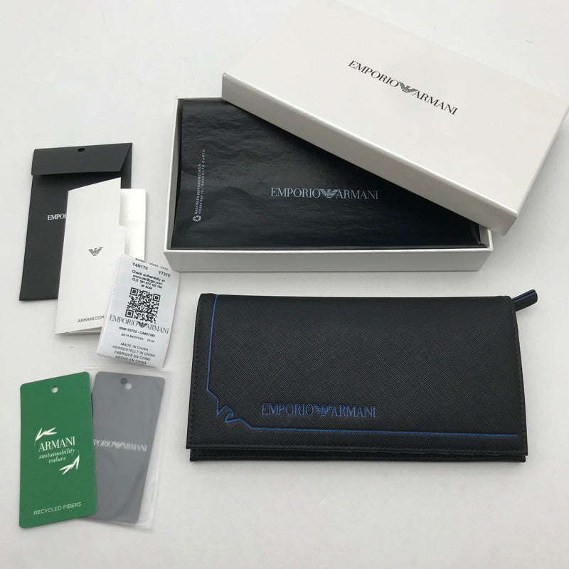 【中古美品】【メンズ】 EMPORIO ARMANI エンポリオ アルマーニ 長財布 財布 カラー ブラック 200-260123-mh-15-fuzh 万代Net店
