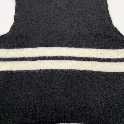 【中古品】【メンズ】 STUSSY BRUSHED MOHAIR VEST ステューシー モヘアニットベスト ブランド 古着 142-260509-gm-14-fuz サイズ：XL カラー：ブラック ホワイト 万代Net店