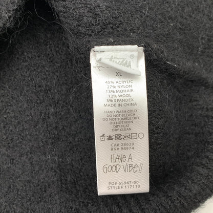 【中古品】【メンズ】 STUSSY BRUSHED MOHAIR VEST ステューシー モヘアニットベスト ブランド 古着 142-260509-gm-14-fuz サイズ：XL カラー：ブラック ホワイト 万代Net店