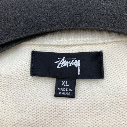 【中古品】【メンズ】 STUSSY SWEATER VEST ステューシー ニットベスト ブランド 古着 142-260509-gm-15-fuz サイズ：XL カラー：アイボリー ベージュ 万代Net店