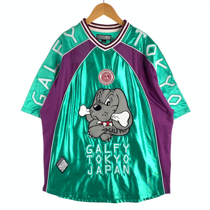 【中古品】【メンズ】 GALFY CRUTCH BRAND ハンドボールTシャツ カットソー 半袖Tシャツ ブランド 古着 142-260509-gm-26-fuz サイズ：中型犬(L) カラー：グリーン 万代Net店