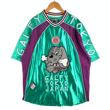 【中古品】【メンズ】 GALFY CRUTCH BRAND ハンドボールTシャツ カットソー 半袖Tシャツ ブランド 古着 142-260509-gm-26-fuz サイズ：中型犬(L) カラー：グリーン 万代Net店