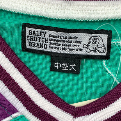 【中古品】【メンズ】 GALFY CRUTCH BRAND ハンドボールTシャツ カットソー 半袖Tシャツ ブランド 古着 142-260509-gm-26-fuz サイズ：中型犬(L) カラー：グリーン 万代Net店
