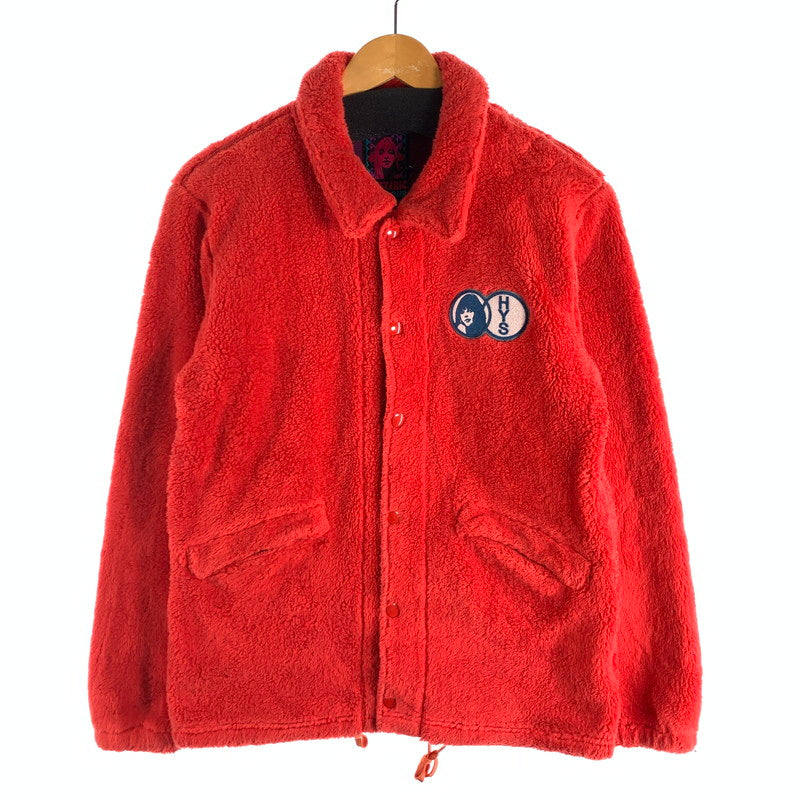 【中古品】【メンズ】 HYSTERIC GLAMOUR 02193CJ04 ヒステリックグラマー ボアジャケット フリースジャケット アウター ブランド 古着 140-260509-gm-38-fuz サイズ：S カラー：レッド 万代Net店