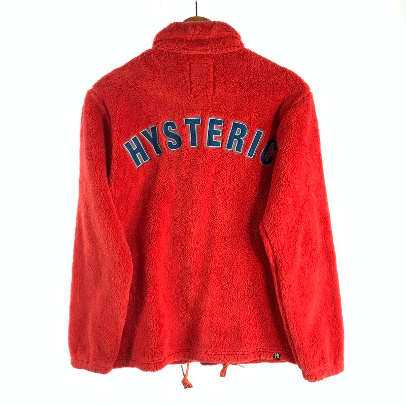 【中古品】【メンズ】 HYSTERIC GLAMOUR 02193CJ04 ヒステリックグラマー ボアジャケット フリースジャケット アウター ブランド 古着 140-260509-gm-38-fuz サイズ：S カラー：レッド 万代Net店