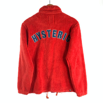 【中古品】【メンズ】 HYSTERIC GLAMOUR 02193CJ04 ヒステリックグラマー ボアジャケット フリースジャケット アウター ブランド 古着 140-260509-gm-38-fuz サイズ：S カラー：レッド 万代Net店