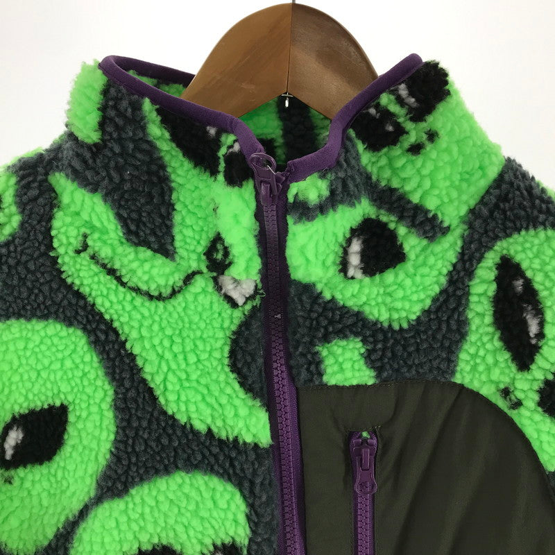 【中古品】【メンズ】 PUNK DRUNKERS × MILKBOY パンクドランカーズ ミルクボーイ 宇宙人ボアフリースジャケット GREEN/SIZE:M 147-260916-ky-06-fuzh 万代Net店