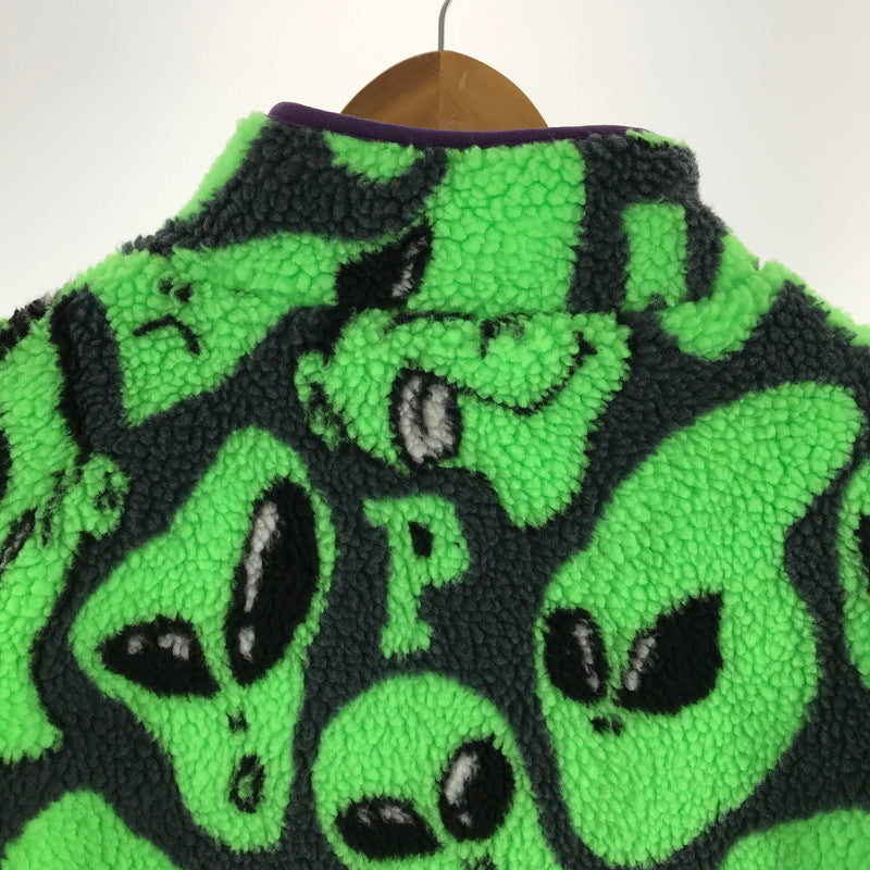【中古品】【メンズ】 PUNK DRUNKERS × MILKBOY パンクドランカーズ ミルクボーイ 宇宙人ボアフリースジャケット GREEN/SIZE:M 147-260916-ky-06-fuzh 万代Net店