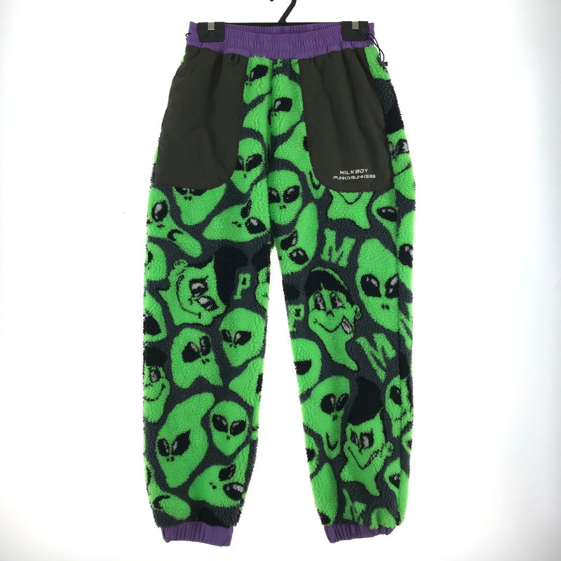 【中古品】【メンズ】 PUNK DRUNKERS × MILKBOY パンクドランカーズ ミルクボーイ 宇宙人ボアフリース パンツカラーGREEN SIZE:M 158-260916-ky-07-fuzh 万代Net店