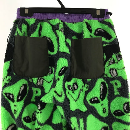 【中古品】【メンズ】 PUNK DRUNKERS × MILKBOY パンクドランカーズ ミルクボーイ 宇宙人ボアフリース パンツカラーGREEN SIZE:M 158-260916-ky-07-fuzh 万代Net店