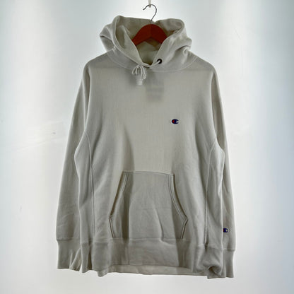 【中古品】【メンズ】 CHAMPION チャンピオン パーカー フーディー WHITE SIZE:L ※シミあり 148-260919-io-22-fuzh カラー：ホワイト 万代Net店