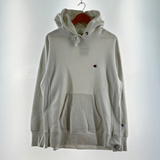 【中古品】【メンズ】 CHAMPION チャンピオン パーカー フーディー WHITE SIZE:L ※シミあり 148-260919-io-22-fuzh カラー：ホワイト 万代Net店