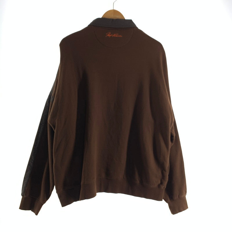 【中古品】【メンズ】 HUF ハフ FOREVER POLO FLEECE ポロフリース 異素材切り替え 142-260803-ny-13-fuzh サイズ：L カラー：ブラウン 万代Net店