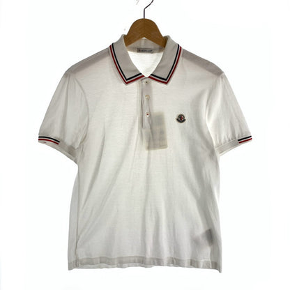 【中古品】【メンズ】 MONCLER B10918317100 MAGLIA POLO MANICA CORTA モンクレール ポロシャツ 半袖 ブランド 古着 141-260509-gm-07-fuz サイズ：S カラー：ホワイト 万代Net店
