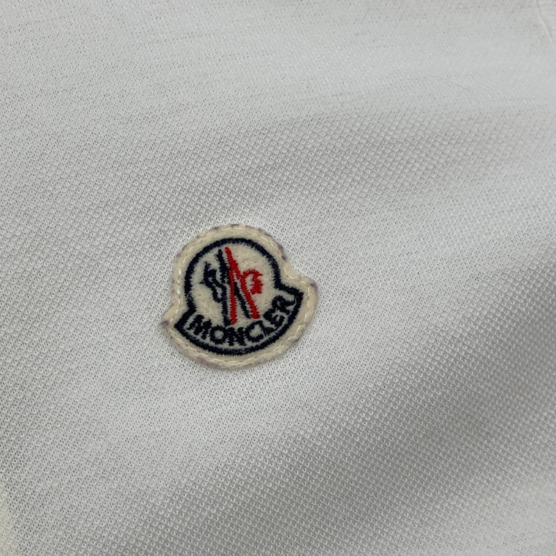 【中古品】【メンズ】 MONCLER B10918317100 MAGLIA POLO MANICA CORTA モンクレール ポロシャツ 半袖 ブランド 古着 141-260509-gm-07-fuz サイズ：S カラー：ホワイト 万代Net店
