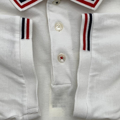 【中古品】【メンズ】 MONCLER B10918317100 MAGLIA POLO MANICA CORTA モンクレール ポロシャツ 半袖 ブランド 古着 141-260509-gm-07-fuz サイズ：S カラー：ホワイト 万代Net店